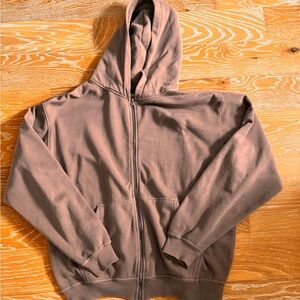 Brown Pacsun Zip-Up Hoodie